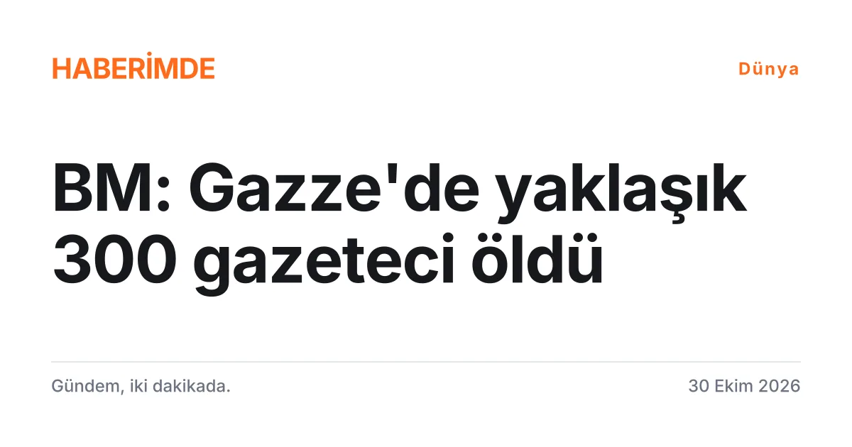 BM Filistin Özel Raportörü Albanese'nin Gazze'deki gazetecilerin öldürülmesine ilişkin açıklamasını anlatan tipografik kart