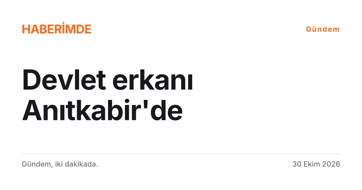 Cumhuriyet'in 103. yılında devlet erkanının Anıtkabir ziyaretini anlatan tipografik haber kartı