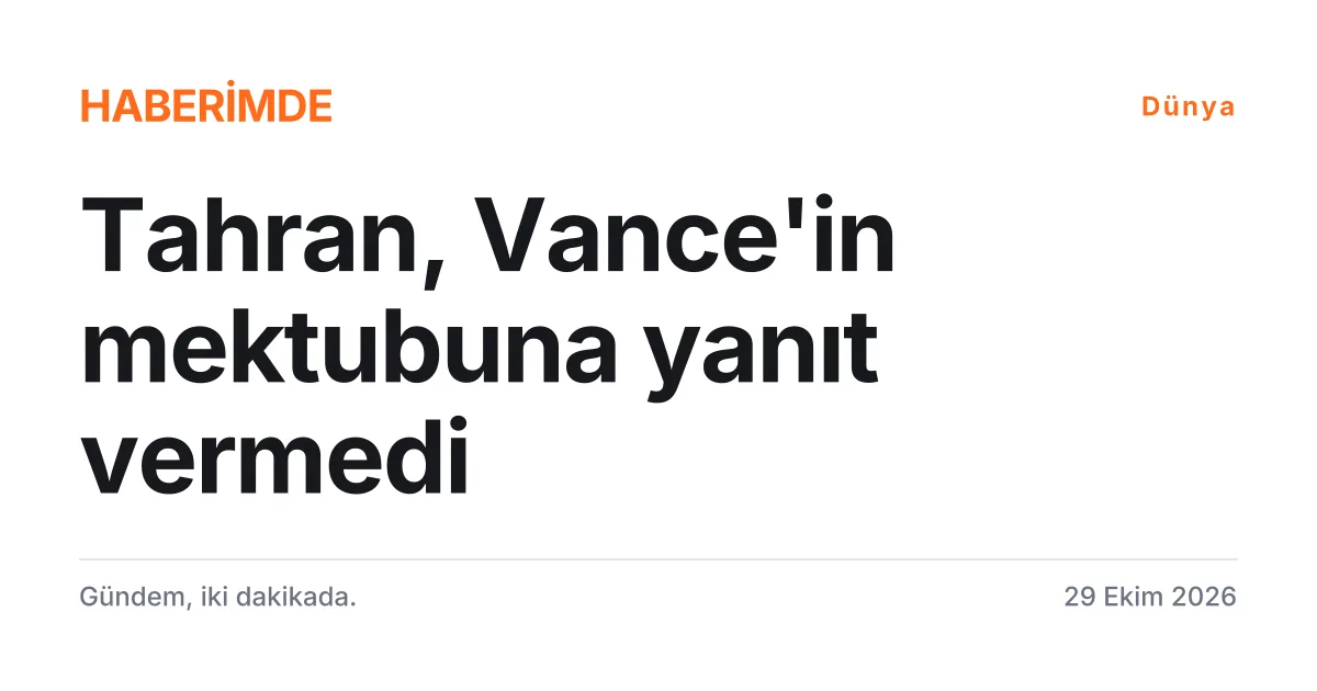 İran ile ABD arasındaki mektup iddiasını özetleyen tipografik haber kartı