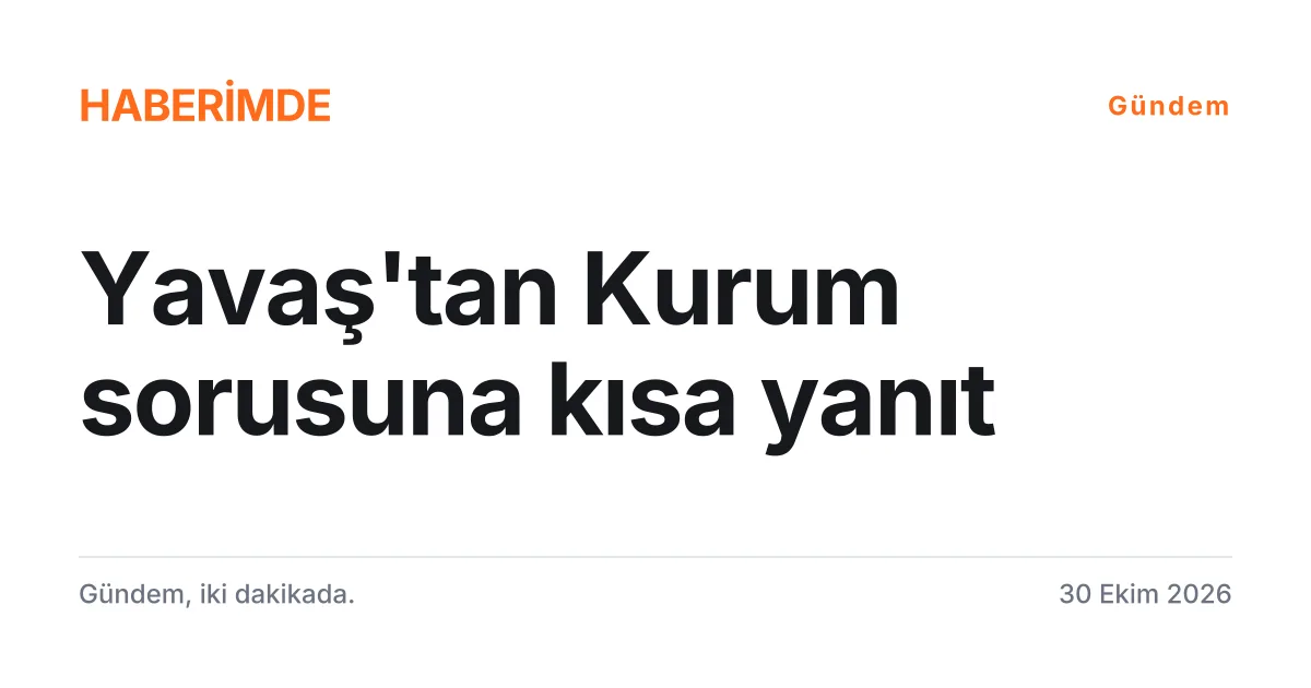 Mansur Yavaş'ın Murat Kurum görüşmesi sorusuna yanıtını anlatan tipografik haber kartı